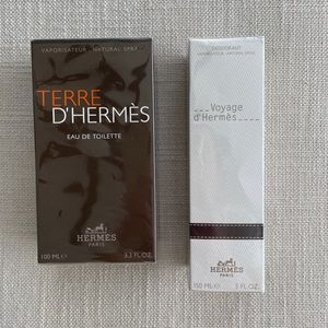 Terre D’Hermes Eau de Toilette Cologne & Voyage d’Hermes Deodorant NWT
